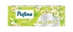 Toaletn papier, 3-vrstvov, mal kot, 10 kotov, PUFINA "Chamomile", s vou harmaneka