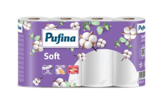 Papierov utierky, 2-vrstvov, 50 listov, 4 kote, PUFINA "Soft"