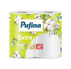 Papierov utierky, 2-vrstvov, 95 listov, 2 kote, PUFINA "Extra"
