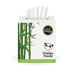 Kozmetick utierky, bambusov, 3-vrstvov, 56 listov, CHEEKY PANDA, biele