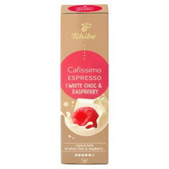 Kvov kapsula, 10 ks, TCHIBO "Cafissimo Espresso White Choc & Raspberry"