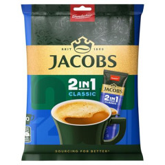Instantn� k�va stick, 10x12,4 g, JACOBS "2in1"