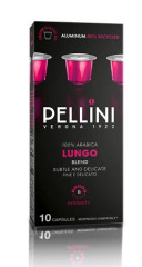 K�vov� kapsule, do k�vovarov Nespresso�, 10 ks, PELLINI, "Lungo"