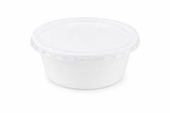 Plastov� miska na gul�, uzatv�rate�n� vie�kom, 500 ml, 50 ks, biela