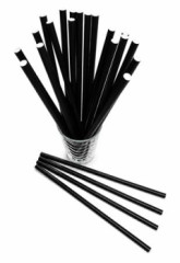 Slamka, papierov�, 8x230mm, 250 ks, �ierna