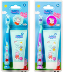 Zubn� pasta a zubn� kefka, sada, pre deti, 3+, "Peppa Pig", mix farieb