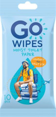 Toaletn� papier, vlh�en�, 10 ks, GO WIPES "Comfort"