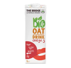 Rastlinn npoj, bezlepkov, bio, v kartnovom obale, 1 l, THE BRIDGE, Omega 3, ovsen