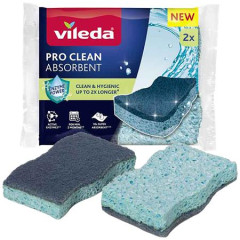 Visk�zna hubka, 2 ks, VILEDA "Pro Clean", modr�
