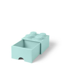 lon box, zsuvkov, LEGO "Brick", aqua modr