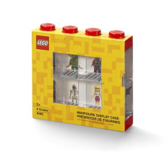 Zberatesk krabica na minifigrky, 8 priehradiek, LEGO, erven