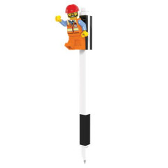 G�lov� pero, 0,7 mm, s vrchn�kom, s mini fig�rkou, LEGO, �ierne