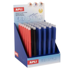 G�lov� pero, displej, 0,5 mm, stl��ac� mechanizmus, gumovate�n�, APLI "Erasable", mix farieb