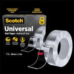 Lepiaca p�ska, obojstrann�, siln�, 30 mm x 1,5 m, 3M SCOTCH "Universal Gel", prieh�adn�