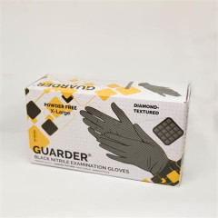 Ochrann rukavice, jednorazov, nitrilov, 8,4 g, vekos XL, 90 ks, nepudrovan, ierne