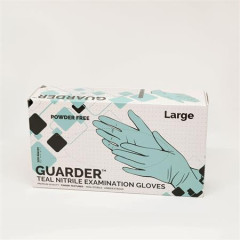 Ochrann� rukavice, jednorazov�, nitril, 3,4 g, ve�kos� M, 100 ks, nepudrovan�, modrozelen�