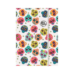 Doska s gumi�kou, kart�n, A4, OPTISCHOOL "Skull"