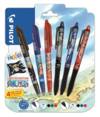 Roller, sada, 0,35 mm, stlac mechanizmus, PILOT "Frixion Ball"/"Frixion Ball Plus", 3 rzne farby + nlepka One Piece