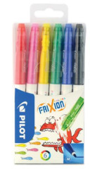 Fixky, 0,39-0,7 mm, odstr�nite�n� p�smo, PILOT "Frixion Colors", 6 r�znych farieb