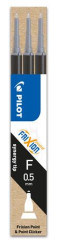 Npl do rollerov, 0,25 mm, ostr hrot, odstrniten psmo, PILOT "Frixion Point", ierna