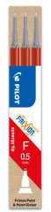 Npl do rollerov, 0,25 mm, ostr hrot, odstrniten psmo, PILOT "Frixion Point", erven