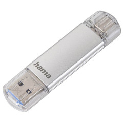 Hama Flash Pen Laeta, USB-C/USB-A 3.1, 16 GB, 40 MB/s, strieborn�