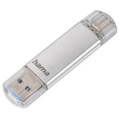 Hama Flash Pen Laeta, USB-C/USB-A 3.1, 32 GB, 40 MB/s, strieborn�