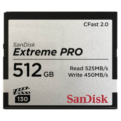 SanDisk Extreme PRO CFAST 2.0 512 GB 525 MB/s VPG130