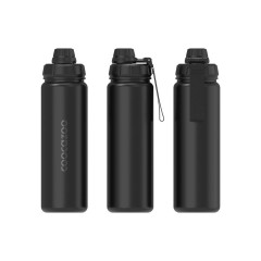 Izolovan� f�a�ka na pitie z nerezovej ocele coocazoo 0,7 l, Black