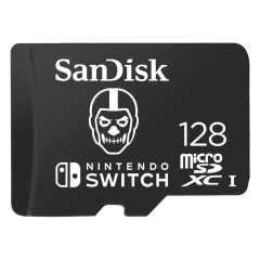 SanDisk Nintendo MicroSD UHS I Card - Fortnite Edition, Skull Trooper, 128 GB