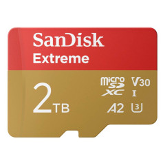SanDisk Extreme microSDXC 2 TB UHS-I Card + adaptr 240 MB/s and 140 MB/s