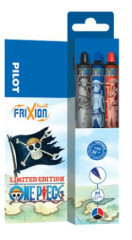 Roller, 0,35 mm, stlac mechanizmus, PILOT "Frixion Ball Plus One Piece", 3 rzne farby