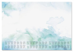 Podloka na stl, 595x410 mm, trojron a tdenn kalendrium, SIGEL "Watercolor Sea"