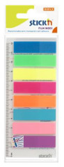 Z�lo�ky, plastov�, 8x25 listov, 45x12 mm, STICK N, ne�nov� farby
