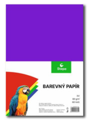 Farebn papier,  A4, 80g, 12x5 listov, STEPA, mix farieb