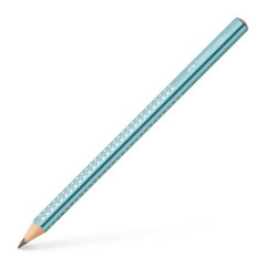 Grafitov� ceruzka, B, trojhrann�, FABER-CASTELL "Sparkle Jumbo", kovovo modr�