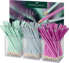 Grafitov� ceruzka, displej, B, trojhrann�, FABER-CASTELL "Sparkle Aurora", mix farieb