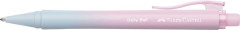Gu���kov� pero, 1 mm, XB, stl��ac� mechanizmus, ru�ov�-modr� telo pera, FABER-CASTELL "Daily Ball Flow", modr�