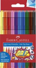 Fixky, sada, trojhrann tvar, FABER-CASTELL "Grip", 10 rznych farieb