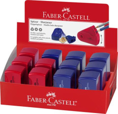 Strhadlo, displej, dvojdierov, 2 zsobnky, FABER-CASTELL, mix farieb
