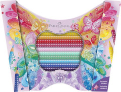 Farebn ceruzky, sada, kovov krabica, FABER-CASTELL "Sparkle", 20 rznych farieb, mot
