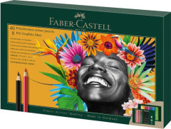 Farebn� a grafitov� ceruzky, sada, FABER-CASTELL "Polychromos & Pitt Graphite Matt" , 50 ks