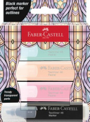 Zvrazova, sada, FABER-CASTELL "Glassy", 3 rzne pastelov farby + ierna