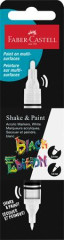 Dekoran popisova, 1,0/3,0 mm, obojstrann, akrylov, FABER-CASTELL "Shake&Paint", biely