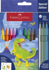Fixky, sada, FABER-CASTELL "Dino" 10 rznych farieb + 3  kovov farby
