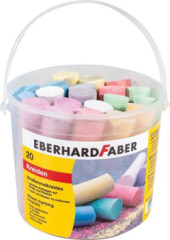 Krieda na asfalt, 20 kusov,  EBERHARD FABER, 8 r�znych farieb