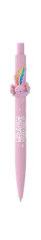 Gu���kov� pero, 0,8 mm, stl��ac� mechanizmus, ru�ov� telo pera, ICO "Axolotl", modr�