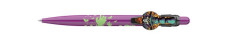 Gukov pero, 0,8 mm, stlac mechanizmus, fialov vzorovan telo, ICO "Halloween", modr