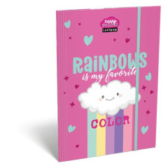 Doska s gumi�kou, kart�n, A4, LIZZYSULI, "Lollipop Rainbow"
