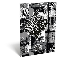 Doska s gumi�kou, kart�n, A4, LIZZYSULI, "Street Rules"